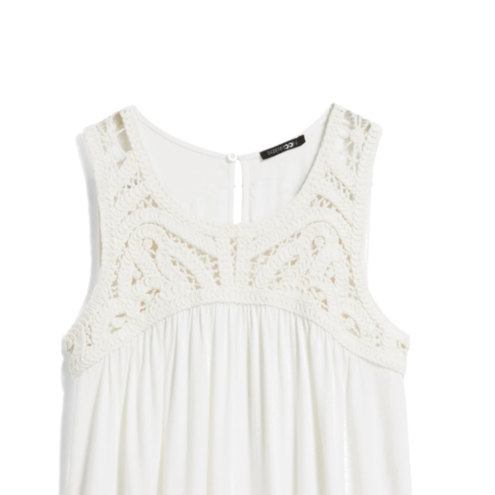 Papermoon Ionia Crochet Detail Halter Cut Knit Top